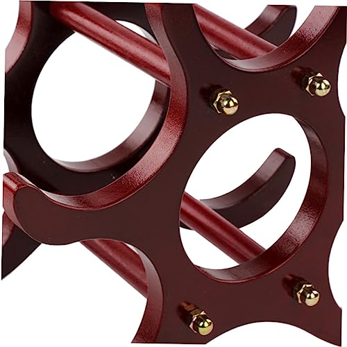 Soporte para botellas de vino de madera sólida KICHOUSE miniatura 2
