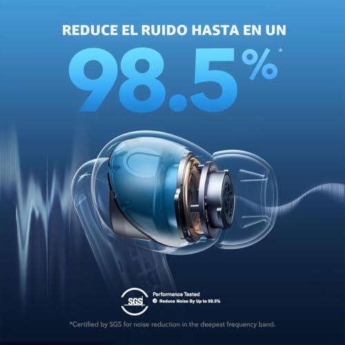 Miniatura 2 de Soundcore De Anker Liberty 4 Nc Auriculares Inalambricos Bluetooth, 98,5 Reducción Del Ruido, Cancelación Ruido Adaptable A Oídos Y Entorno, Hi-Res Audio, 50 Horas, Carga Inalámbrica, Bluetooth 5.3