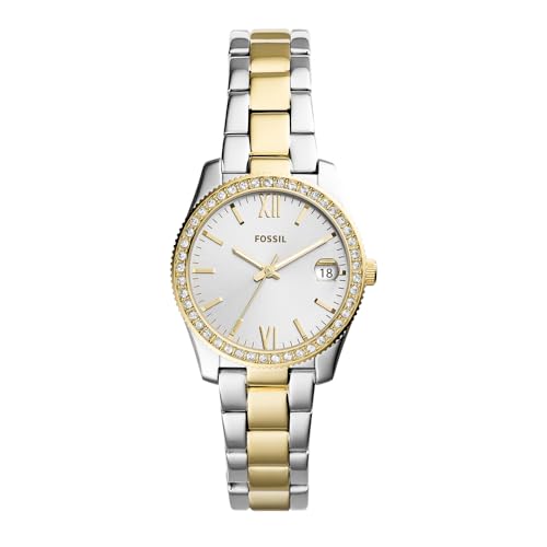 Reloj Fossil Scarlette Mini de acero inoxidable y pendientes con acabado premium 2