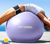Anwendertipps - Der Gymnastikball wird mit einer Fußpumpe geliefert. Bitte pumpen Sie den Ball beim ersten Gebrauch auf etwa 80%. Lassen Sie den Yoga-Ball für 24 Stunden in Ruhe und pumpen Sie ihn wieder auf die empfohlene Größe, da er Zeit braucht, um sich zu strecken. Bitte halten Sie es von scharfen Sachen fern und verwenden Sie es auf einer Yogamatte.