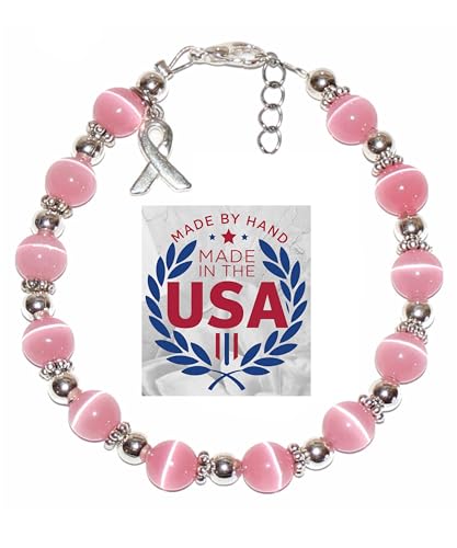Hidden Hollow Beads Pink Breast Cancer Awareness Bracelet Handmade in the USA with Extender and Ribbon. Show Support, Fundraising or Gift. (Breast Cancer Pink Bracelet) Hidden Hollow Beads Pink Breast Cancer Awareness Bracelet Handmade in the USA with Extender and Ribbon. Show Support, Fundraising or Gift. (Breast Cancer Pink Bracelet)