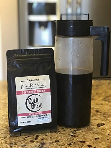 Peppermint Mocha - Flavored Cold Brew Coffee Grounds - Inspired Coffee Co #TOP4