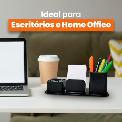 Porta lembrete/lápis/clips preto 3031.p Dello