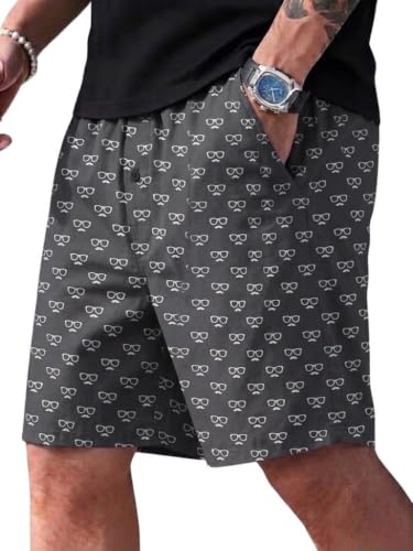 Image of Men's Cotton Casual Shorts |Striped Half Pants for Men |Comfortable | Elastic Waist with Drawstring | Lightweight & Comfortable for Beach Vacations, Casual Daily Outings & Sleepwear Bermuda Shorts