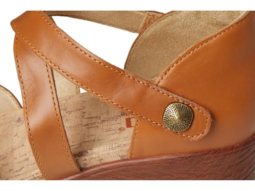 Image of Alegria Womens Savina Leather Wedge - Stylish and Versatile Mary Jane for Endless Support - Enhanced Arch Slip Resistant Platform Ankle Cross Strap Heel for Professionals