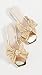 Loeffler Randall Women's Daphne Pleated Bow Slides, Gold, 6 Medium US