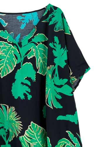 Image of Moss Rose Kaftan Dresses for Women V Neck Summer Swimsuit Cover up Caftan Maxi Beach Dresses