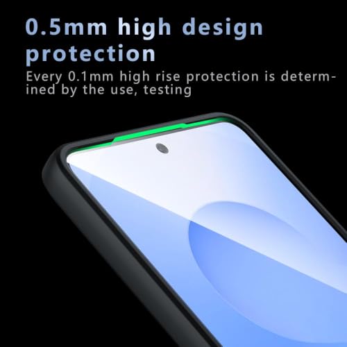 Image of Matte Frosted Phone Case for Samsung Galaxy S25 Edge 5G,Black | Anti-Fingerprint, Never Turns Yellow, Micro Arc Edge, Camera Protection,Drop Impactwith ,Air Bag Drop Protection