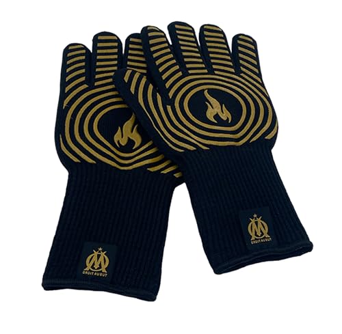 2 x Gant Heat Anti Chaleur Four/Barbecue Om - Collection Officielle OLYMPIQUE DE MARSEILLE
