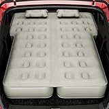 YITAHOME SUV Air Mattress Camping Bed,8' Thickened Flocking Car Camping Inflatable Mattress,with 2 Pillows & Electric Pump Universal Car Bed for SUVs, Gray