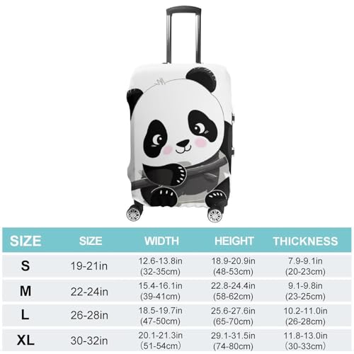 Carry on Luggage Cover Cute Pandas Suitcase Covers for Luggages Tsa Approved Travel Luggage Sleeve Protector Elastic Suitcase Protector Anti-Scratch Washable Fits 19-30 Inch Case -S2