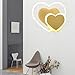 Bloepum 16W 3000K Warm Light Heart-Shaped LED Wall LED Modern Wall Lamp for Bedroom Study Restaurant KTV Hotel Wall Lamp