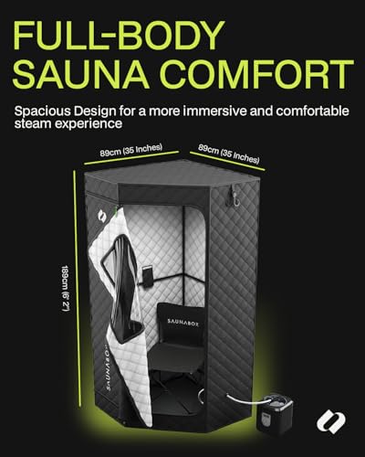 image for SAUNABOX® SmartSteam Kit Pro Portable Steam Sauna | Home Sauna Tent w