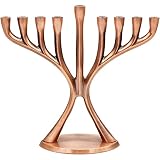 Contemporary Polished Copper Menorah