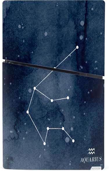 Skinit Decal Gaming Skin Compatible with PS5 Slim Digital Edition Bundle - Aquarius Constellation Design