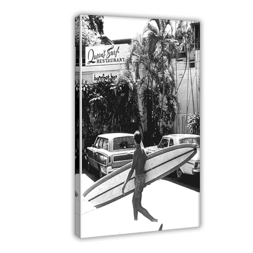 Impression sur toile Surf à Hawaï poster vintage décoration haut de gamme