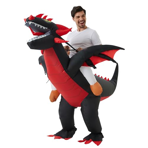 Chiteki Inflatable Costume Air Blow up Suit Cosplay Costume for Adults/Halloween Party/Easter/Christmas/Carnival (Dragon)