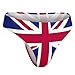 Women's Low Rise Micro T-Back British Flag Thong,Fashion Ladies Underwear Panties for Women Girls L