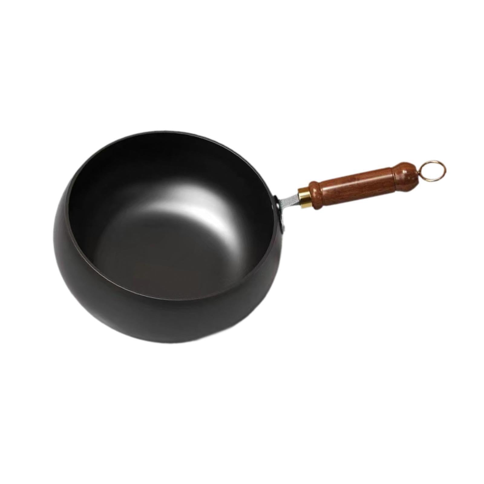 Poxzsfx Without Lid Iron Wok Nonstick Smooth Efficient Heat Distribution Multi-Purpose Utilization For Cooking Wok Ensures Quick And Even Heating Stovetop Induction, 24Cm