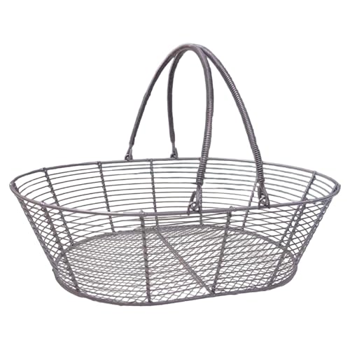 Sharplace Fruttiera Cestino Portafrutta Ciotola Contenitore Verdure in Ferro Stile Moderno Manutenzione Pratica Adatta per Eventi Ristorante Matrimonio Casa, Grigio Argento