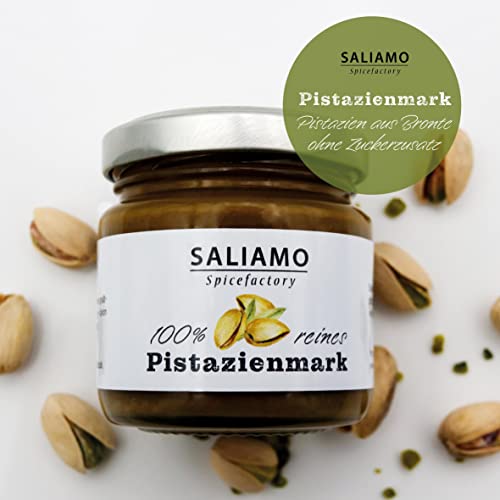 100% reines Pistazienmark aus Bronte, Pistazienpaste zum Backen, zur Eisherstellung, Pistazieneis Basis, als Pistazienpesto, 100% Pistazienkerne | Saliamo