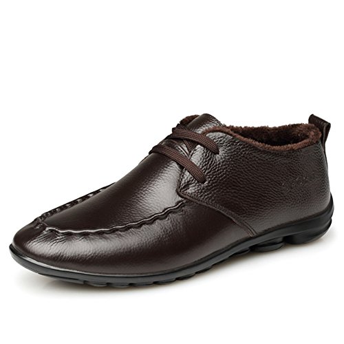 Chaussures chaudes en cuir avec intérieur velours isolant thermique