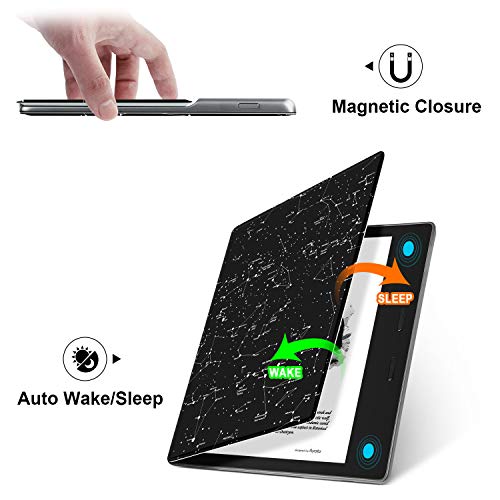 Capa para Kindle Oasis 9a geração (2017-2018) - Fecho magnético - Liga Desliga - Constelações