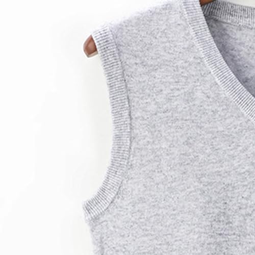 Maiyifu-GJ Men's V Neck Soft Vest Sweater Sleeveless Slim Fit Pullover Sweaters Warm Comfort Knit Vest3