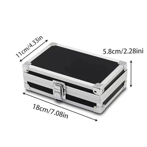 Mini maleta de aluminio compacta y maletín de metal resistente con cerradura universal duradera 3