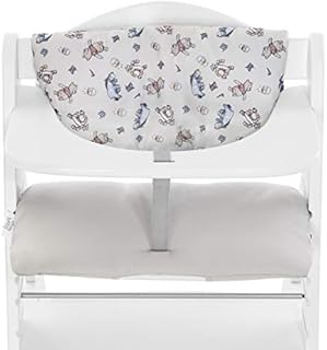 Hauck Alpha+ Highchair Pad Deluxe, Stretch Grey - Highchair Cushion, Soft Fabric, Machine Washable