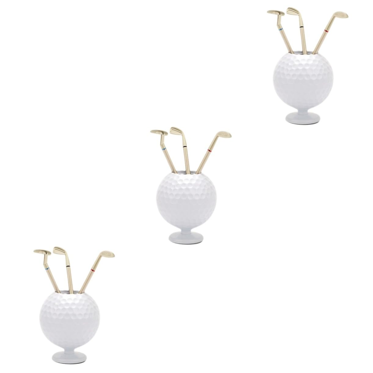 VILLCASE 3sets Portapenne Golf Decorazione Scrivania Per e Casa Per Appassionati Golf Organizer Per Penne e Idea Per Compleanni e