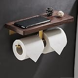 Tama?o: Como se muestra Caja de tejido de nogal negro Roll Stand Soporte para tel¨¦fono m¨®vil Soporte de papel higi¨¦nico Soporte de pa?uelo de ba?o, B