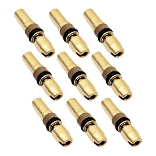 Lot de 9 têtes de piston à trois étages en cuivre haute pression, 6 mm, 30 Mpa, pièces de rechange