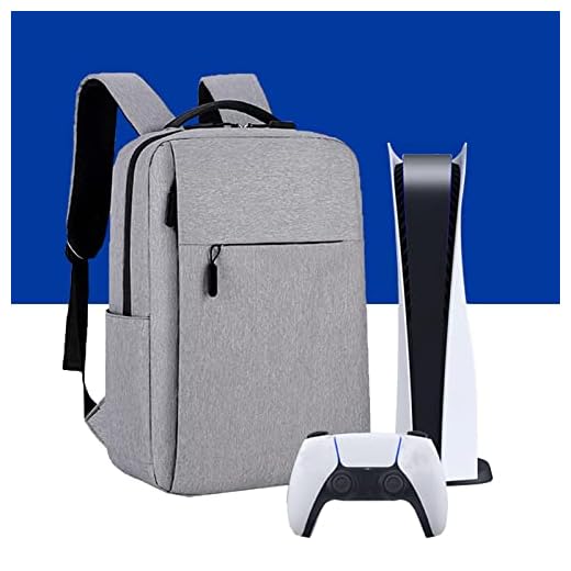 Handbag for PS5, Travel Storage Handbag Backpack For PS5 Console Protective Luxury Bag, Travel Pouch for Game Console Discs/Digital Versions and Controllers, Game Cards, HDMI and Accessories