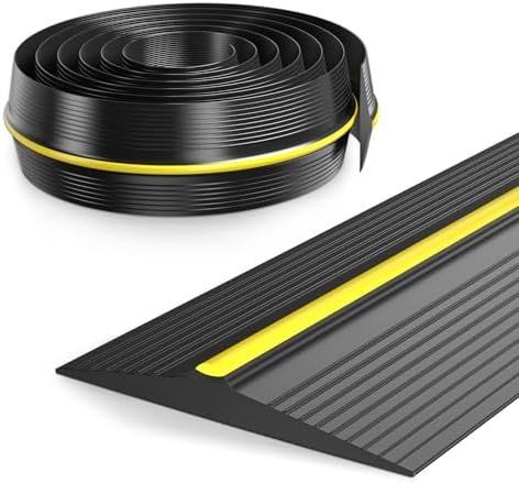 Seuil De Porte De Garage 8 Pieds (2,4m) - Joint D'étanchéité Antidraft En Caoutchouc Noir