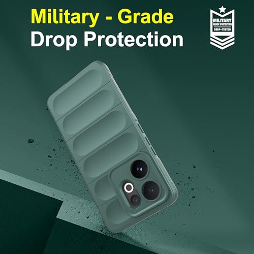 Image of Zapcase Back Case Cover for Vivo V60 | Compatible for Vivo V60 Back Cover | Liquid Silicon Magic Case with Camera Protection | Dark Green