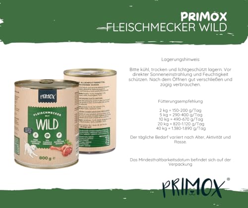 Primox | Wild 2x6x800g | Sparpaket | Hundefutter
