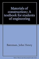 Materials of construction;: A textbook for students of engineering B0007E6HYC Book Cover