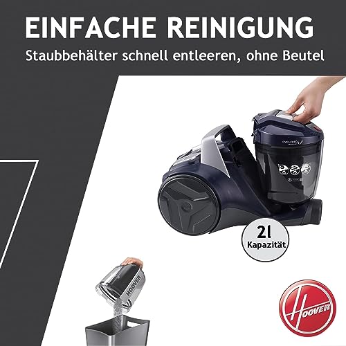Hoover Staubsauger beutellos Breeze Home mit Universalbodendüse I Zyklon ohne Beutel für alle Bodenarten I Mit größenverstellbarem Stab… – Ansicht 5