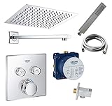 vanvilla Handbrause aus poliertem Edelstahl / vanvilla 1,5 m Brauseschlauch / Standardanschlüsse DIN 1/2