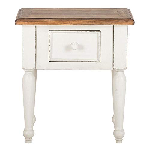 Prodotto di qualità Etnicart - Comodino Bianco Shabby chic-55x60x40-Comodino Etnico per Camera Letto Arredamento Etnico