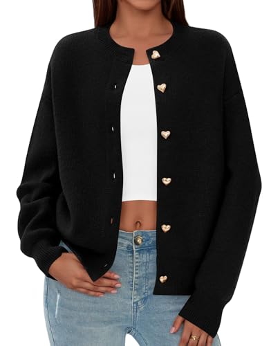 PRETTYGARDEN Cardigan Sweaters for Women Trendy Long Sleeve Open Front Button Down Jacket 2025 Fall Clothes Winter Coats2