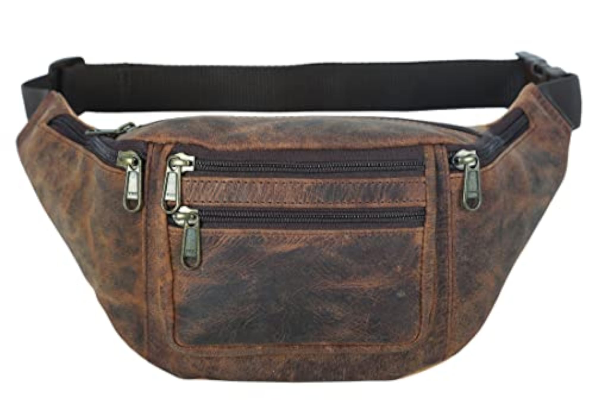 Water Resistant Canvas Leather Motorcycle Travel Fanny Pack