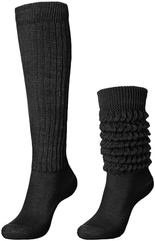 Slouch Slouchy Socks Pack Knee High Scrunch 80s 90s Stacked Boot ...