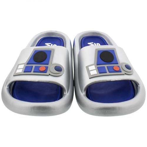 Ground Up Star Wars R2-D2 Metallic Men's Cloud Comfort Slide Sandals4