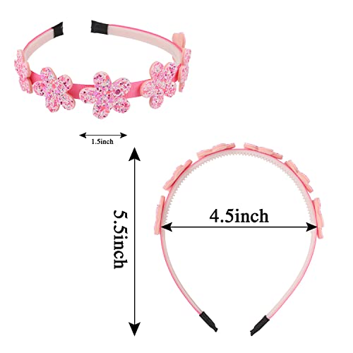 Ooosonlu Toddler Headband With Bow Little Girl Headbands Glitter Headband For Girls Headband For Little Girl Hair Accessories Sparkly Hair Bands For Kids #TOP1