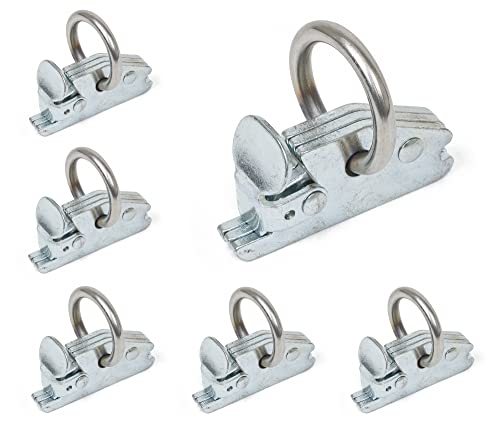 PowerTye E-Track O-Ring Fittings - Heavy-Duty 1.5in Diameter O-Ring - 2 000 lb Working Load Limit / 6 000 lb. Breaking Strength - 6-Pack