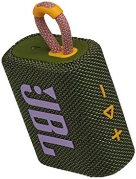JBL GO 3 - Wireless Bluetooth portable speaker with integrated loop for travel with USB C charging cable, in green