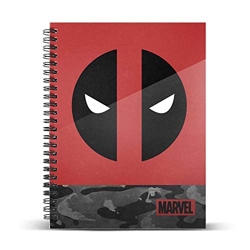 Deadpool Rebel-Cuaderno Papel a Rayas DIN A5