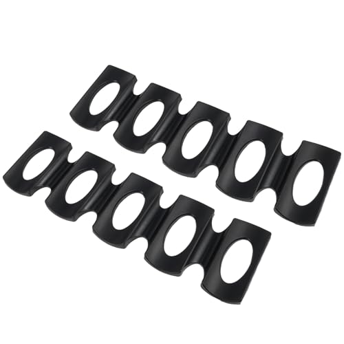 VINTORKY Soporte de Silicona Antideslizante para Almacenamiento de Bebidas y Latas, 2 Piezas, Color Negro, para Nevera, Adecuado para Botellas de Cerveza y Vino, Uso en Hogar, Oficina y
